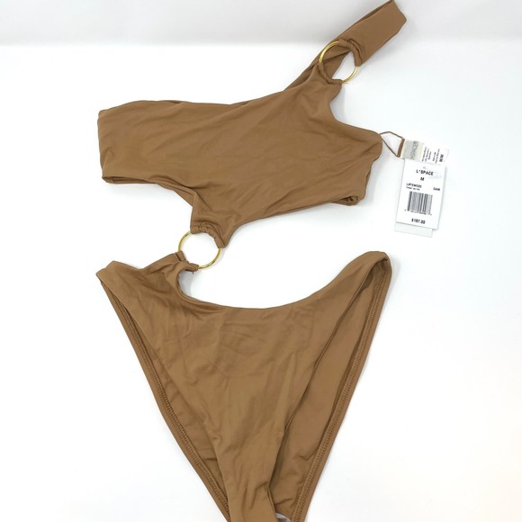 L*SPACE X Tessa Brooks Tessa One Piece Swimsuit In Camel Size Medium New - Picture 3 of 11